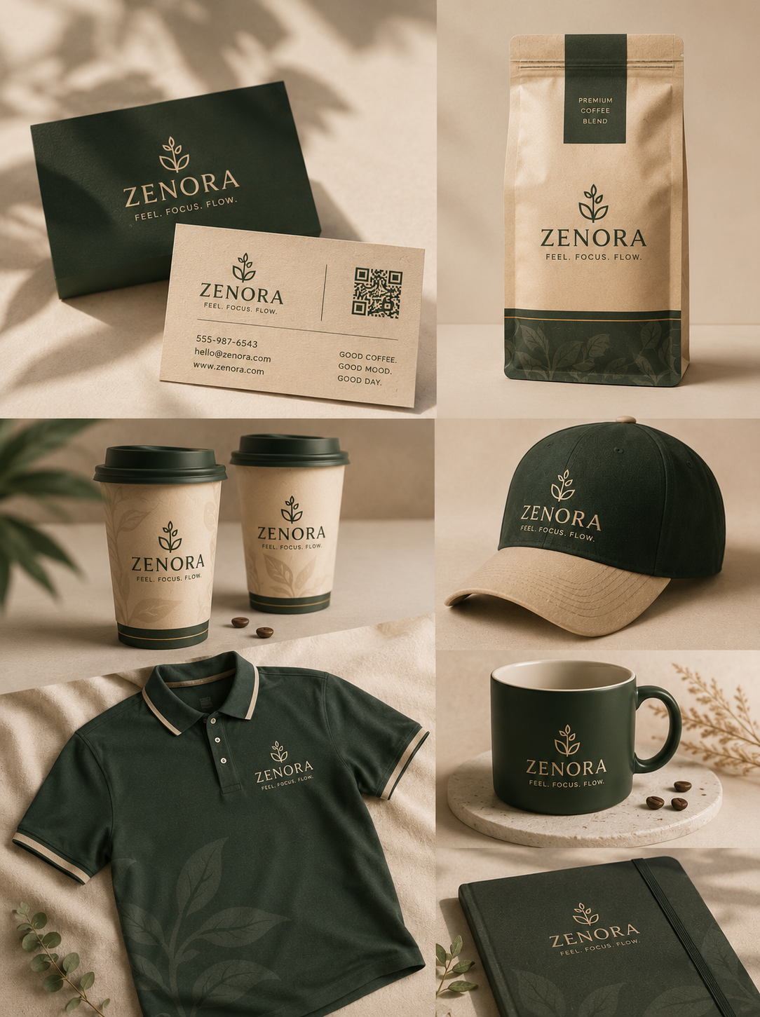 Zenora Identity Mockup